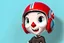 Placeholder: cute cartoon character with a racing helmet