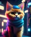 Placeholder: high quality video game sci - fi anggry fluffy! cat!! cyborg soldier with futuristic mechanical parts, cyberpunk monocle!, highly detailed, unreal engine cinematic smooth, in the style of detective pikachu, hannah yata charlie immer, dark blue neon light, low angle, uhd 8 k, sharp focus, hyper realistic, extremely accurate, delicate, extremely detailed, wide-angle