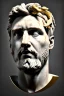 Placeholder: Ultra Realistic image, Roman sculpture bust, clean white marble material, Lionel Messi, gold Laurel leaves wreath, renaissance ornaments, one gold star, blue sky background, waist up portrait, cinematic lighting, god light, 4k resolution, smooth details, ornate details, soft lighting, unreal engine 5, art station, substance 3d, art concept.