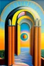 Placeholder: portal to another universe by artist "Evgeni Gordiets", by artist "Giorgio de Chirico",sunstreaks