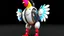 Placeholder: CHICKEN robot, sci-fi, cyberpunk, full body, ultra realistic, virtual reality, CLEAN PLAIN BACKGROUND, Aspect Ratios: 9:16