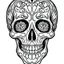 Placeholder: very simple Coloring page for beginers with skull, very Bold outlines and white background, not very detailed, without any patterns