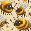 Placeholder: Happiness grandma and grandpa are healthy in a planet of honey stingless bee, realistic