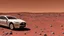 Placeholder: A Tesla's 'Model S Plaid' is parked, in the 'Cydonia' region, on planet Mars. CINEMATIC. WIDE ANGLE LENS.