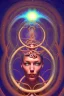 Placeholder: Spiritual being with Tentacles over human Head creating reality around, wrapping Spiral around people, Psychedelic