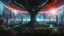 Placeholder: hyper realistic, tron legacy movie, aliens creatures, space ships of the future, city of the future, green nad dark red trees , forest, yellow, blue, purple, orange, space, planets, god creations