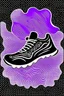 Placeholder: Shoe. tread pattern. Ghosts. Use only white, black, and purple.