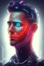 Placeholder: cyberpunk, head, men, portrai, tron