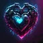 Placeholder: a cyberpunk styled heart. logo.