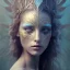 Placeholder: Portrait of beautiful girl, face dept of field,face shining, plant, metal, feathers,central weight average, CWA Dryad, fae, sidhe, ominous, nature, plants, wildflower sparkle,wildflower 3d view, facepaint, dnd character portrait, intricate, oil on canvas, masterpiece, expert, insanely detailed, 4k resolution, retroanime style, cute big circular reflective eyes, cinematic smooth, intricate detail , soft smooth lighting, soft pastel colors, painted Renaissance style,sharp fucus, bokeh,macro lens,