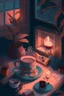 Placeholder: cozy vibes art tea