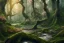 Placeholder: high-quality, fine-detail beautiful, breath-taking forest with gnarled trees, flowers, clear reflective lake, tranquil, stunning, 8k resolution