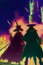 Placeholder: Adventurer party standing before a castle