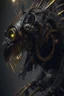 Placeholder: Mechanism creature,hyperrealism, masterpiece, expert, 8K, dramatic lighting, sharp focus, dark, black, steampunk