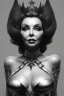 Placeholder: Joan Collins as evil queen in black leather, leather, busty, cleavage, angry, stern look. character design by cory loftis, fenghua zhong, ryohei hase, ismail inceoglu and ruan jia. unreal engine 5, artistic lighting, highly detailed, photorealistic, fantasy