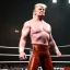 Placeholder: Realistic photo, Wrestler Donald trump, wrestling, sweat, blood, red breeches, suspenders, retro style, 80s, hot ambient, photo studio, vibrant color, gradient, highly detailed, art stations, concept art, smooth, unreal engine 5, god rays, ray tracing, RTX, lumen lighting, ultra detail, volumetric lighting, 3d, finely drawn, high definition, high resolution.