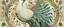 Placeholder: A white wind elemental peacock designed in German folk art painted by Leonardo da Vinci