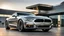 Placeholder: A luxurious (((fusion of a bmw and ford mustang))), its sleek contours and opulent details blending seamlessly together, rear view