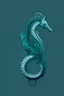 Placeholder: minimalist logo featuring seahorses in a katamaran in gothic style and blue-green hues.