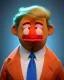 Placeholder: Waist up Portrait, Donald trump muppet, Sesame Street style, retro style, photo studio, blue background, unreal engine 5, god lights, ray tracing, RTX, lumen lighting, ultra detail, volumetric lighting, 3d.