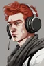 Placeholder: a red head man with gaming headset