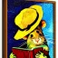 Placeholder: oil portrait of a mouse with hat reading a book by Van Gogh 8k