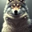 Placeholder: Anthropomorphic wolf, cute, hyperrealism, 8K, masterpiece, expert, cinematic lighting, sharp focus