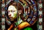 Placeholder: Thom Yorke's face stained glass window,panel, lead caming, medieval stained glass