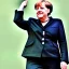 Placeholder: Angela Merkel in a Nazi army Uniform doing a Nazi salute