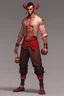 Placeholder: Full Body, Male Tiefling, monk boxer, street outfit