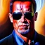 Placeholder: ultra detailed fullbody Portrait in oil on canvas of Terminator ,intense stare,extremely detailed digital painting, extremely detailed face, crystal clear eyes, mystical colors ,perfectly centered image, perfect composition,rim light, beautiful lighting, 8k, stunning scene,extremely sharp detail, finely tuned detail, ultra high definition raytracing, in the style of Simon Bisley and robert e howard and Luis Royo and and Ohrai Noriyoshi