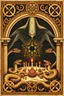Placeholder: a myrriad and a star golem feast framed with snakes and celtic symbols