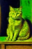 Placeholder: Portrait of a cat by Van Gogh