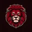 Placeholder: king logo lion dark red with number 3239 on it