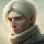 Placeholder: portrait, fantasy setting, man, 20 year old, messy blond hair, round face, naïve