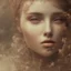 Placeholder: portrait photography of ethereal beauty, 8K, Portrait of a woman by Michelangelo, close-up face, anatomically perfect face, a sunny atmosphere, misty smoke, tree roots