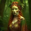 Placeholder: an attractive ginger faun woman in the forest, medieval clothing, deviantart, fantasy, aged 19