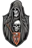 Placeholder: A coat of arms featuring the grim reaper