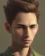 Placeholder:  boy, cute, young, brown hair, green eyes, short hair, close up, head and shoulders portrait, head and shoulders portrait, 8k resolution concept art portrait by Greg Rutkowski,