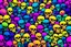 Placeholder: a field of 1000s of cartoonish, anatomically correct, skulls, vivid RANDOM BRIGHT neon colors, dark comedy, well lit, high detail, photorealistic, horrorcore, fun, scary, none featured, each a different color or hue,