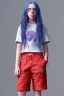 Placeholder: Billie Eilish, in shorts, photorealistic, 8k