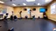 Placeholder: woman dirties floor in workout room