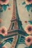 Placeholder: Tour Eiffel,vintage,flower,color ,pattern,4k