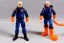 Placeholder: Mike Pence G.I. Joe toy figure With a laser blaster And jetpack space force Blue fabric uniform, fluorescent orange, black Moonboots