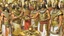 Placeholder: Phoenician soldiers received by the Pharaoh of Egypt for dinner