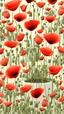 Placeholder: Viele Mohnblumen in einer Vase im 3D-Look