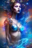 Placeholder: A woman, abstract image showing her chaotic life, chaos, stormy, 8k, exceptional beauty, mysterious, abstract conceptional art