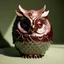 Placeholder: yin yand , multicolor owls, 3D render shield, bas-relief, photorealistic, frontal view