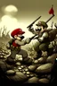 Placeholder: super mario fighting in world war 2