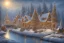 Placeholder: Christmas town river mountain